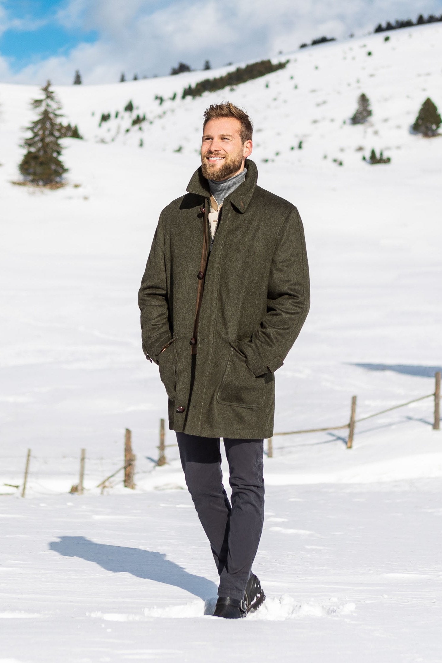 Loden Field Coat Olive