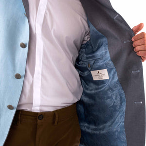 Gamlitz Men's Linen Blazer in Turqouise