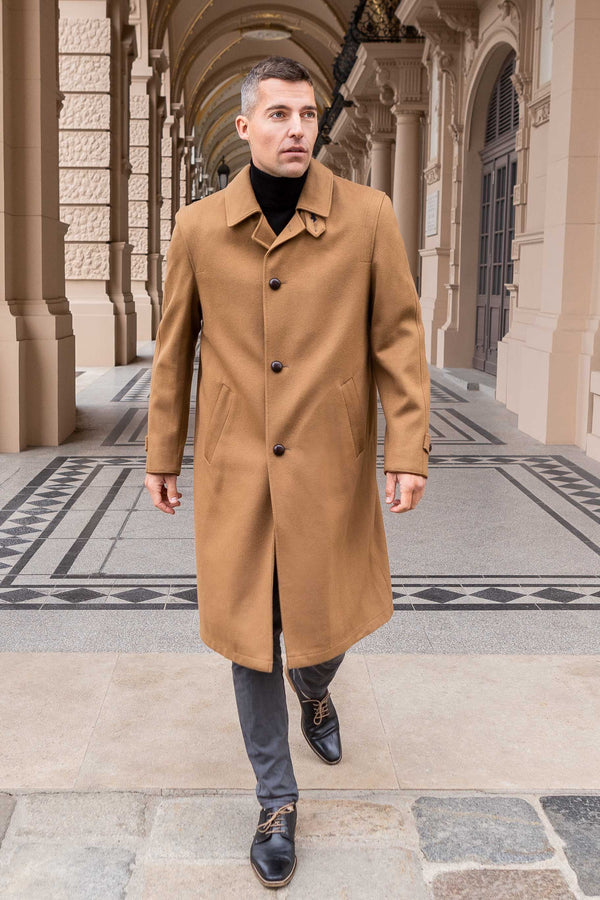 Grey Wool Coat  Knee Length Wool Coat With Hood In Canada
